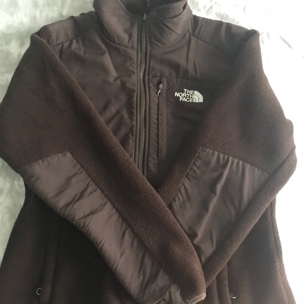 The North Face brown fleece jacket